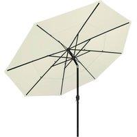 Berkfield Home 3-Tier Parasol with Aluminium Pole Sand 3.5 m in Beige