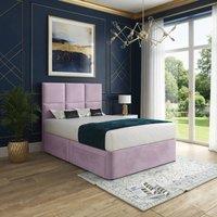 KDMD Itchen Upholserted Floorstanding Headboard Pink Designer Bed Frame | Size: Small Double