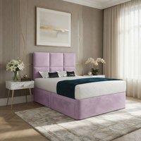 KDMD Isham Upholserted Floorstanding Headboard Pink Designer Bed Frame | Size: Double