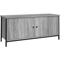 Berkfield Home TV Cabinet with Doors Grey Sonoma 102x35x45 cm Engineered Wood | Size: 102 x 35 x 45 cm
