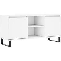 Berkfield Home TV Cabinet White 104x35x50 cm Engineered Wood | Size: 104 x 35 x 50 cm