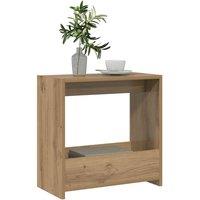 Berkfield Home Side Table Artisan Oak 50x26x50 cm Engineered Wood in Brown | Size: 50 x 26 x 50 cm