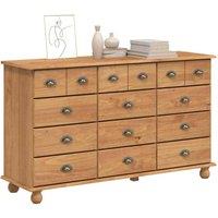 Berkfield Home Modern Chest of Drawers ASKIM 79x40x133.5 cm Solid Wood Pine in Brown