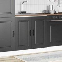 Berkfield Home Sink Base Cabinet Kalmar Black 80x46x81.5 cm Engineered Wood