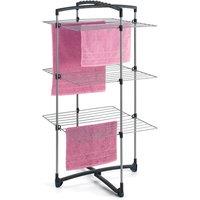 Metaltex 3-Tier Fortino Folding Laundry Tower Airer Dryer - Silver