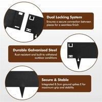Nordara 5M Flexible Corten Steel Garden Edging 15cm Height Landscaping in Black | Size: 1000ml