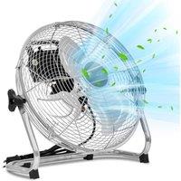 Nordara 20 Inch High Velocity Metal Floor Fan Heavy Duty Cooling Fan in Silver