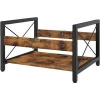 Nordara Wood Record Storage Holder Record Organizer for Albums Files Brown
