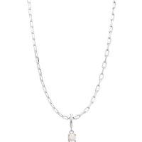 Gold Trip Women's October Birthstone Necklace in Silver