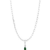 Gold Trip Women's May Birthstone Necklace in Silver