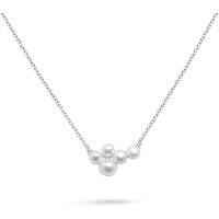 Gold Trip Women's Pearl Cluster Necklace in Silver