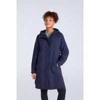 Animal Women's 'Mistral' Long Waterproof Breathable Warm Full Zip Outdoor Jacket in Navy | Size: 12