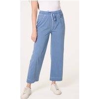 Alse Studio Women's Soft Touch Elasticed Waist Seam Detail Trousers in Blue | Size: XL