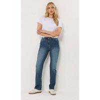Long Tall Sally Women's Tall Straight Leg Jeans in Mid Blue | Size: 22XL