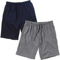 Bedlam Boy's 2 Pack Jersey Pyjama Shorts in Black | Size: 7-8 Years