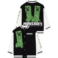 Minecraft Boy's Creeper Bomber Jacket in Black | Size: 12-13 Years
