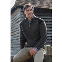 WoolOvers Men's Pure Wool Hill Walker Jumper in Grey | Size: XL