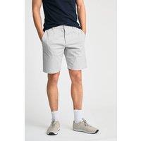 French Connection Men's Cotton Chino Shorts in Light Grey | Size: Small