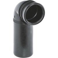Grohe PP-Outlett Bend DN80 With Adjustment - 42327000 - Ideal for Sanitary in Black