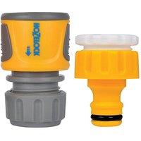Hozelock Threaded Tap & Soft Touch Hose End Connector Set in Yellow