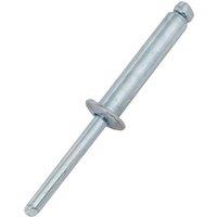 JRP Riveting Products Steel Dome Head Rivets 6.4 x 18mm - Box of 250 in Silver