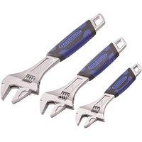 Faithfull Adjustable Spanner Set, 3 Piece in Blue