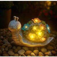 ILFD Group Ltd Solar Snail Garden Ornament in Grey | Size: 6 Pack