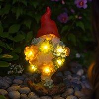 ILFD Group Ltd Solar Gonk Garden Ornament in Grey | Size: 6 Pack
