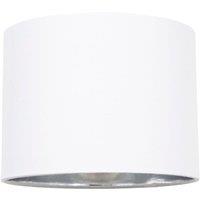 Happy Homewares Contemporary Cotton Lamp/Light Shade with Shiny Paper Inner in White | Size: 8 inches