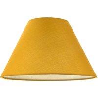 Happy Homewares Traditional Cotton Coolie Lampshade Suitable for Table Lamp or Pendant in Mustard | Size: 10 inches