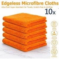 ATEK Microfiber Cloth Pack of 10, 40 x 40cm Multifunctional Reusable Cleaning Cloths Lint Streak Free Washable Ultra Absorbent Duster