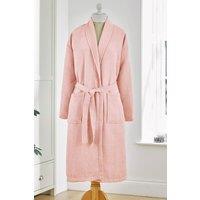 Allure Bath Fashions Unisex Lightweight Waffle Bathrobe, Spa Dressing Gown Kimono in Baby Pink | Size: Large/XL