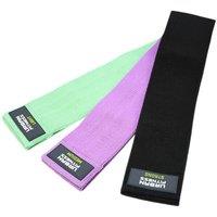 Urban Fitness Fabric Resistance Band Set (Pack of 3) in Jet Black