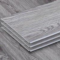 Novecrafto SPC Vinyl Floor Tiles, 2.36m Waterproof Vinyl Flooring Planks in Grey