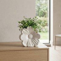 Garden Greatness Floral Blanc Sculpted Flower Vase in White