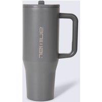 Animal Insulated Easy Grip Handle Durable Built-In Straw Travel Tumbler 1.1L in Grey