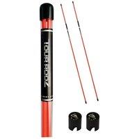 Longridge Tour Rodz Golf Alignment Sticks Pack of 2 in Orange