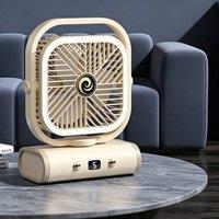 Obasyhig Wall-mounted & Freestanding Air Circulator-Style 2 in Beige