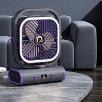 Obasyhig Wall-mounted & Freestanding Air Circulator-Style 2 in Grey