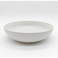 Glim & Glam Reactive Cream Glaze Dinnerware Pasta Bowl 6pc Set 21.5cm