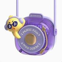 Obasyhig Mini Cartoon NeckHung Fan - Style 4 in Purple