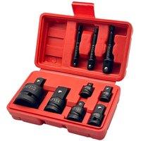 Nordara 9 Piece Impact Socket Adapter & Reducer Set in Black | Size: 1000mm 17000mm
