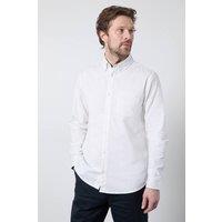 Maine Men's White Long Sleeve Linen Blend Shirt | Size: 3XL