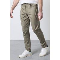 Maine Men's Khaki Smart Cotton Textured Slim Fit Jeans | Size: 42R