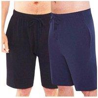 Just Essentials Men's 2 Pack Jersey Pyjama Shorts in Navy | Size: Small