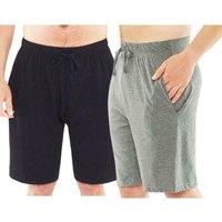 Just Essentials Men's 2 Pack Jersey Pyjama Shorts in Black | Size: Small