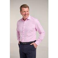 Double TWO Men's Tailored Fit Pink Cotton Prince of Wales Check Shirt | Size: 15.5 in