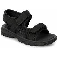 Spot On Men's Double Strap Trekking Sports Sandals in True Black | Size: 10