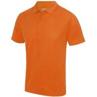 AWDis Men's Just Cool Plain Sports Polo Shirt in Pale Orange | Size: Large
