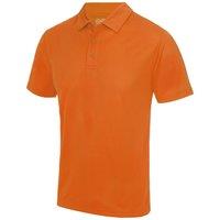 AWDis Men's Just Cool Plain Sports Polo Shirt in Pale Orange | Size: 2XL